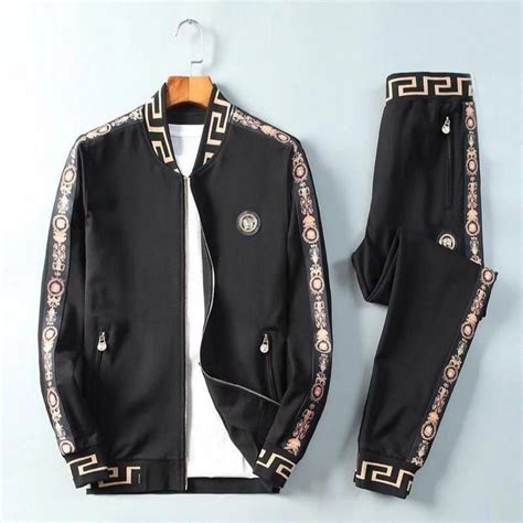 versace mens shirt suit|men's versace jogging suit.